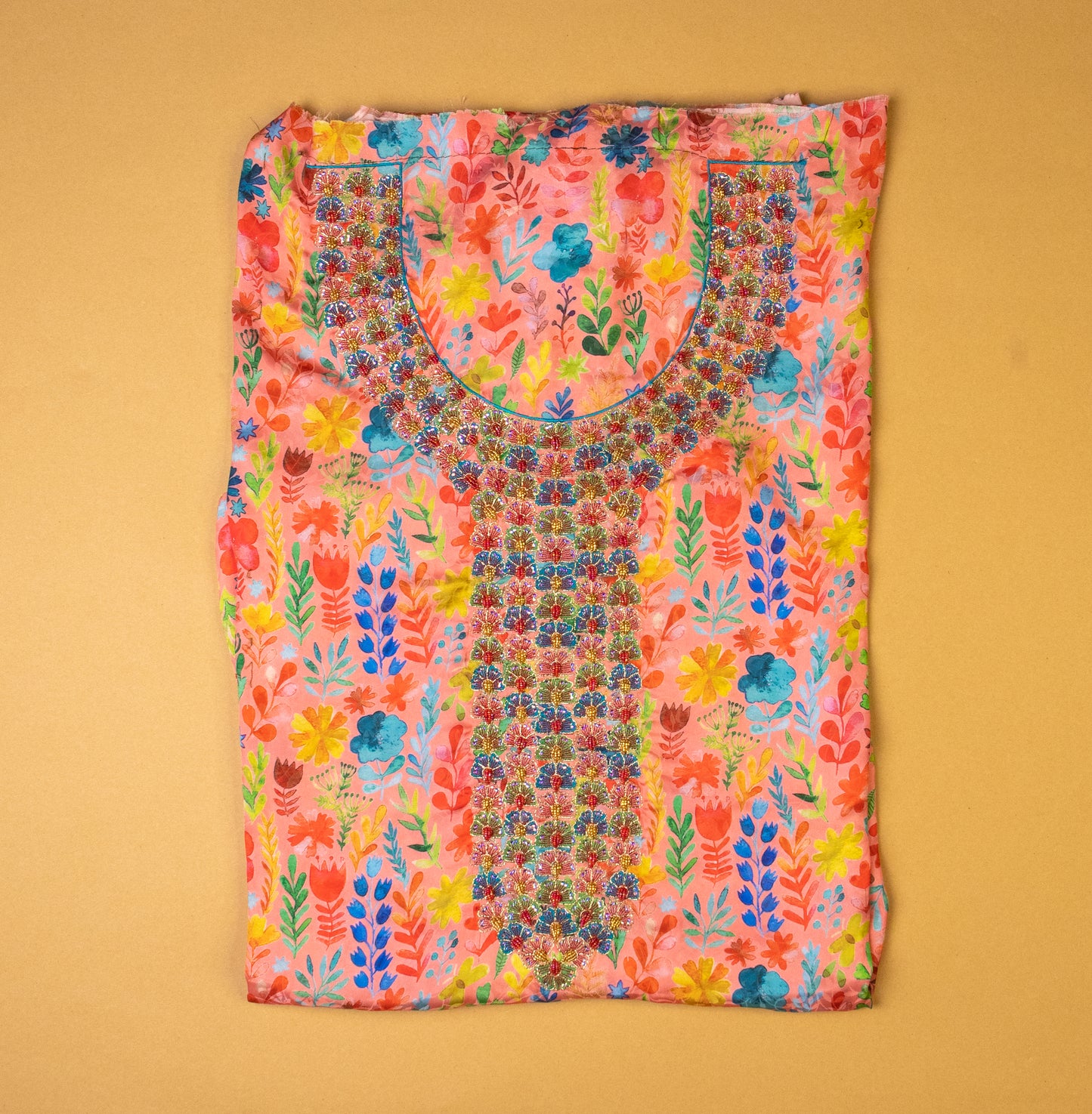 Kids Floral Embroidered