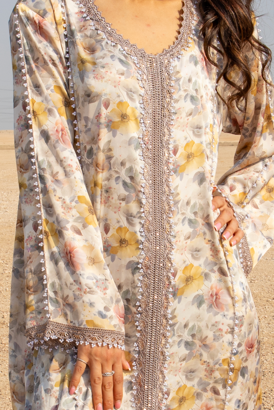 Beige Blossom Crochet