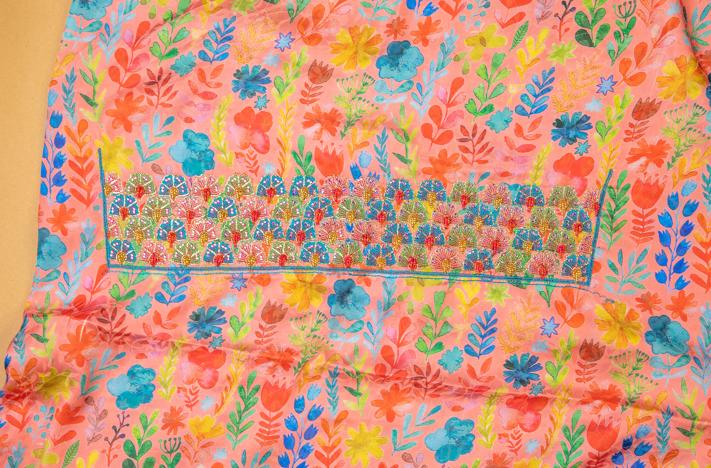 Kids Floral Embroidered