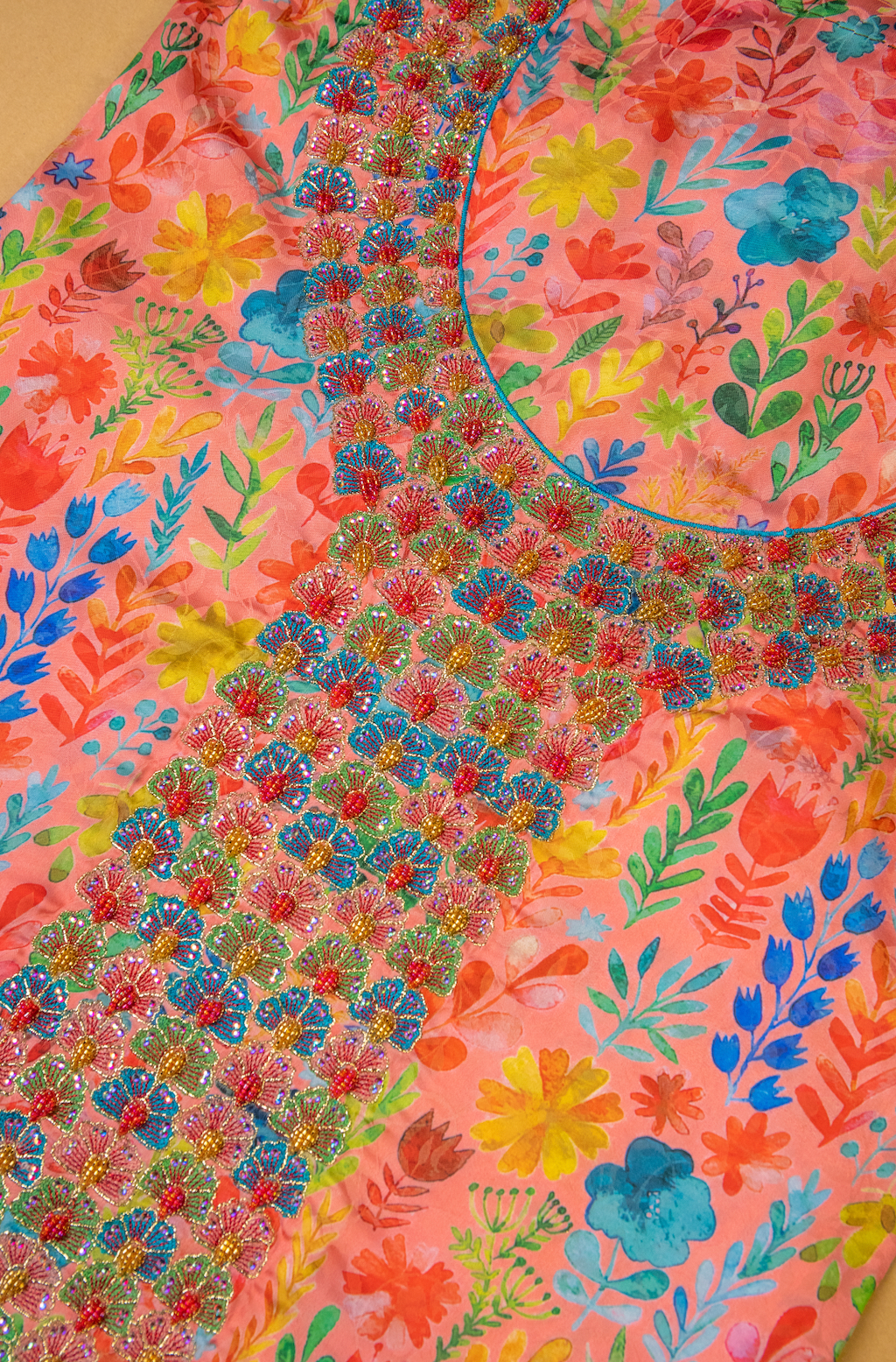 Kids Floral Embroidered