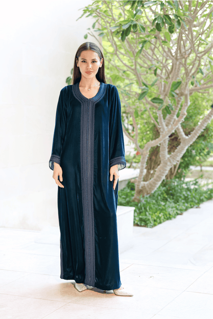 Velvet Turquoise & Blue