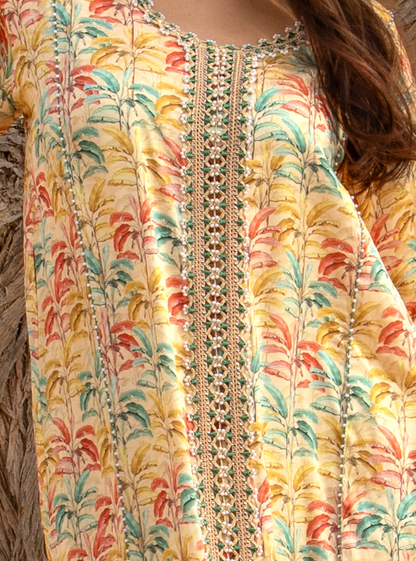 Pastel Palms Crochet Yellow