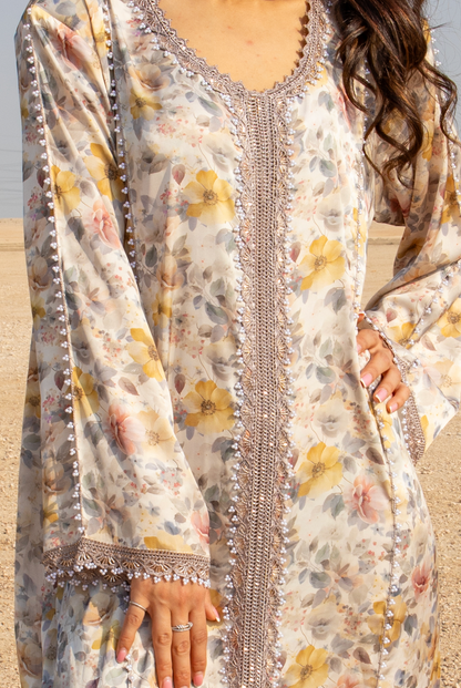 Beige Blossom Crochet