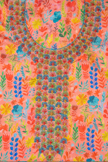 Kids Floral Embroidered