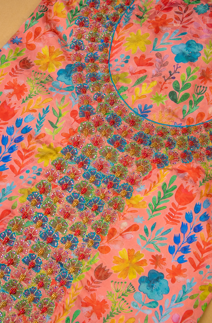 Kids Floral Embroidered