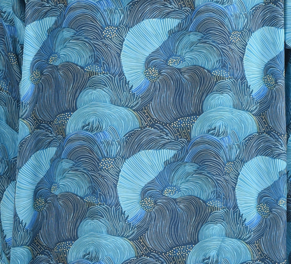 Floral Brush Stroke Blue